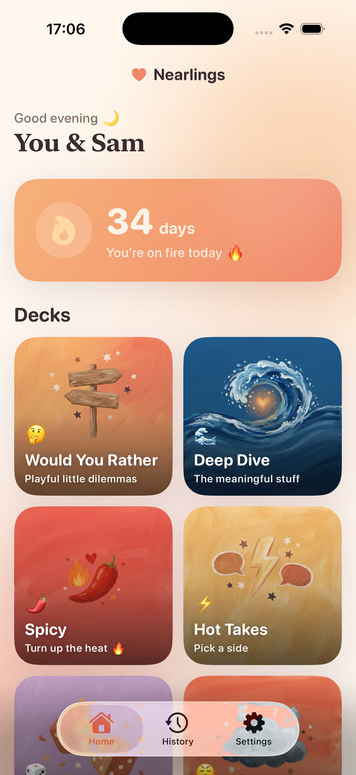 Nearlings home screen